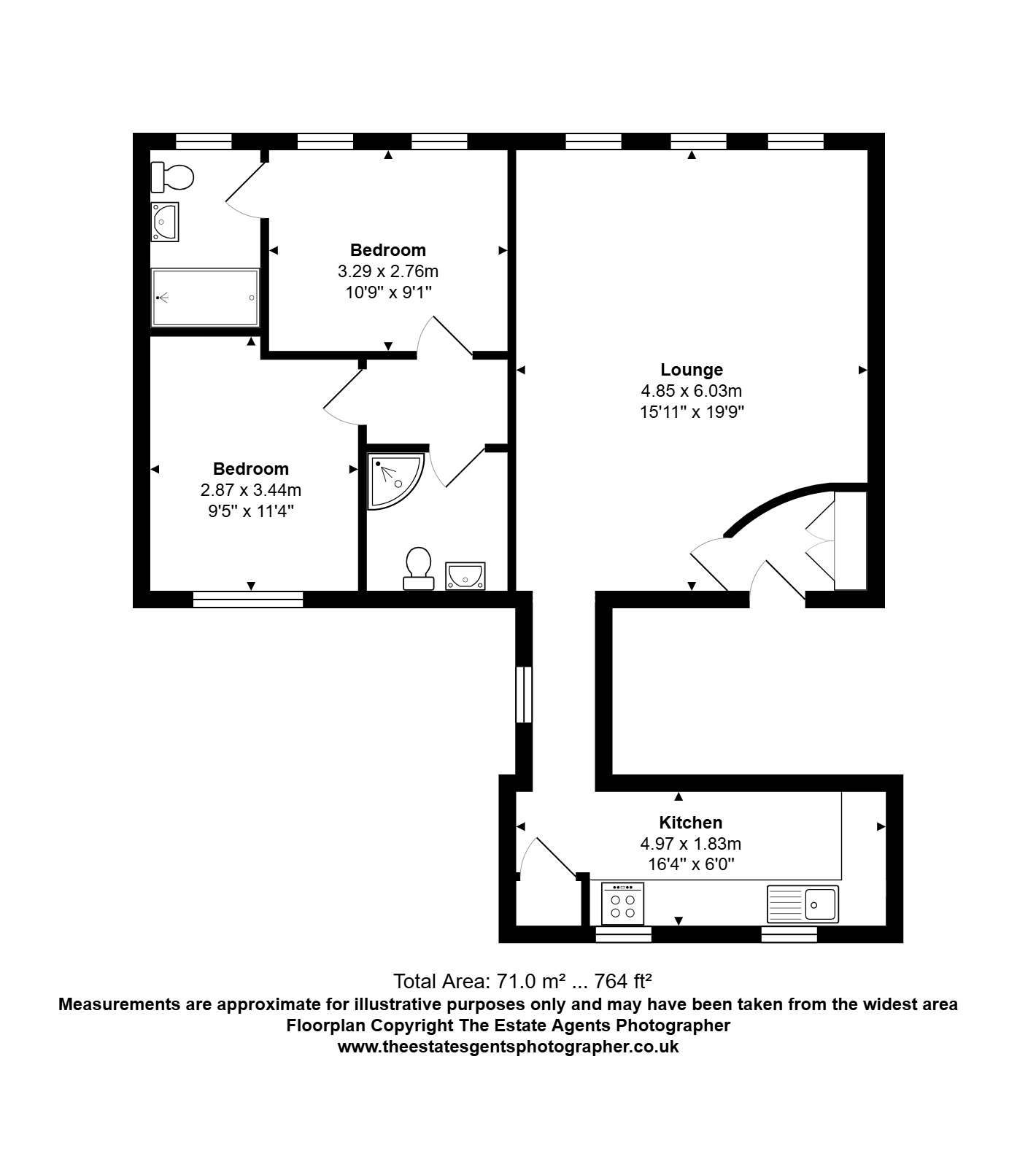 Lot: 6 - ATTRACTIVE TWO-BEDROOM APARTMENT IN CONVERTED FORMER HOSPITAL BUILDING -